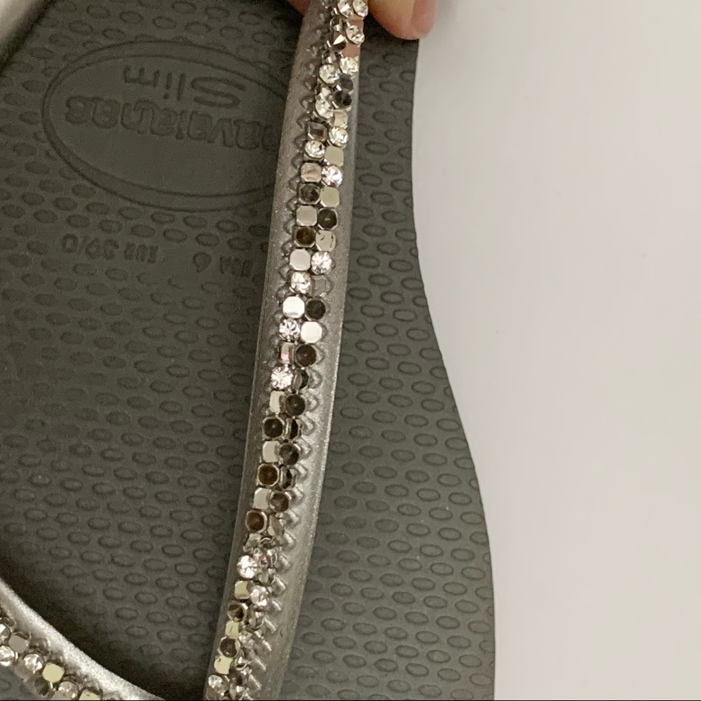 Havaianas Grey and Silver Flip Flops - Picture 8 of 15